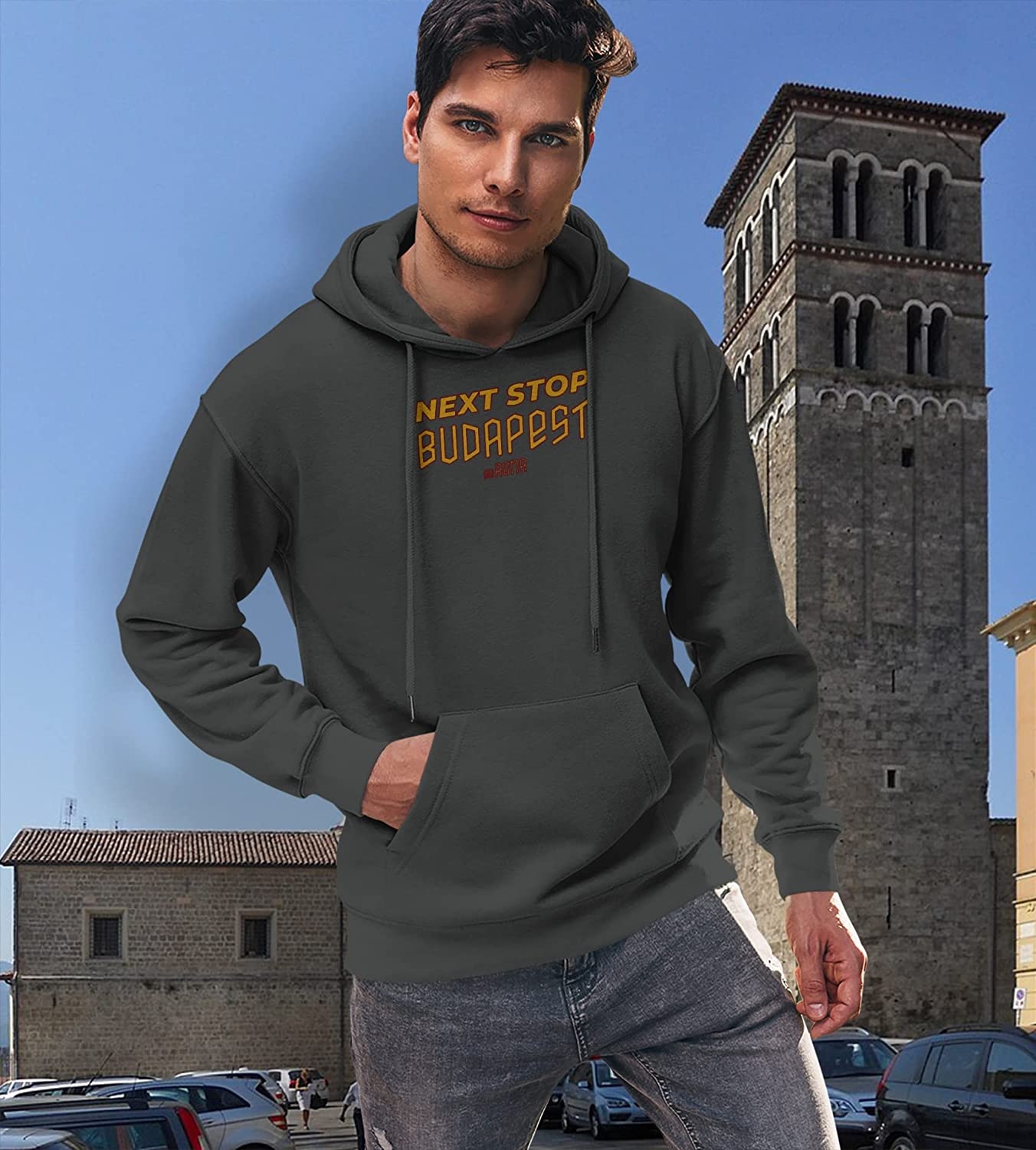 Settantallora - Felpa Cappuccio Uomo T-Shirt celebrativa Finale Europa League Roma. Maglia Next Stop Budapest euROMA per Veri 25 Settantallora - Felpa Cappuccio Uomo T-Shirt celebrativa Finale Europa League Roma. Maglia Next Stop Budapest euROMA per Veri - immagine 25