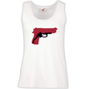 Canottiera Donna - J129 Pistola Gun Arma da fuoco Grilletto Proiettile