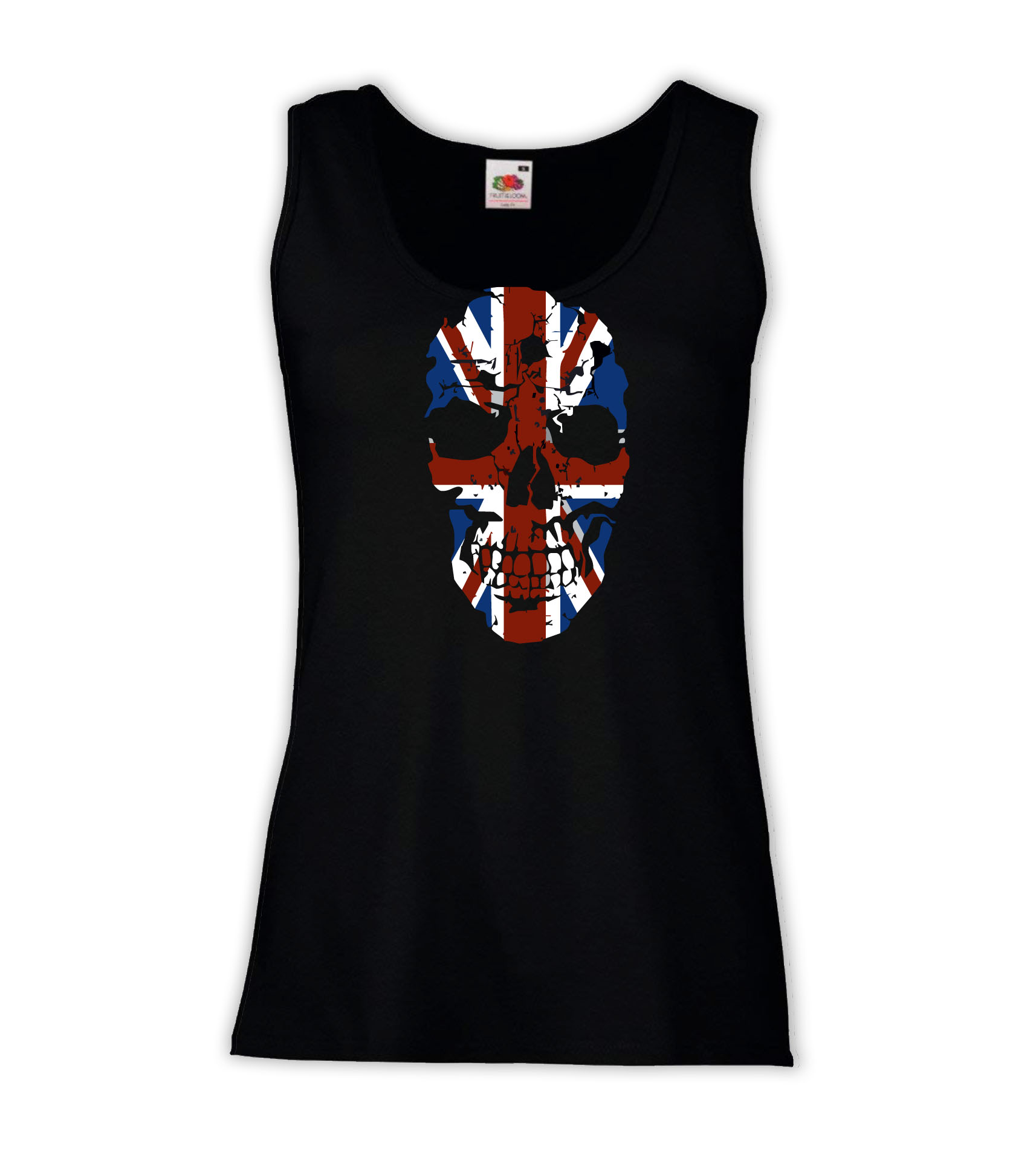 Canottiera Donna - J17 Teschio Bandiera britannica Skull UK flag 1 Canottiera Donna - J17 Teschio Bandiera britannica Skull UK flag