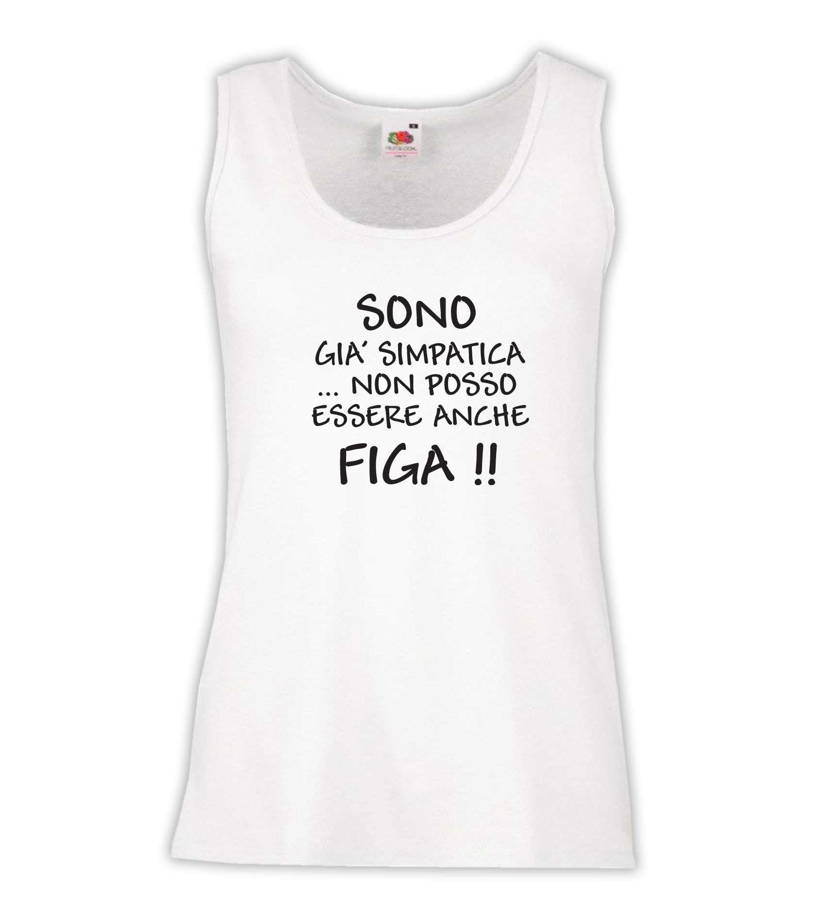 Canottiera Donna - J71 Sono già simpatica non posso essere anche figa 1 Canottiera Donna - J71 Sono già simpatica non posso essere anche figa