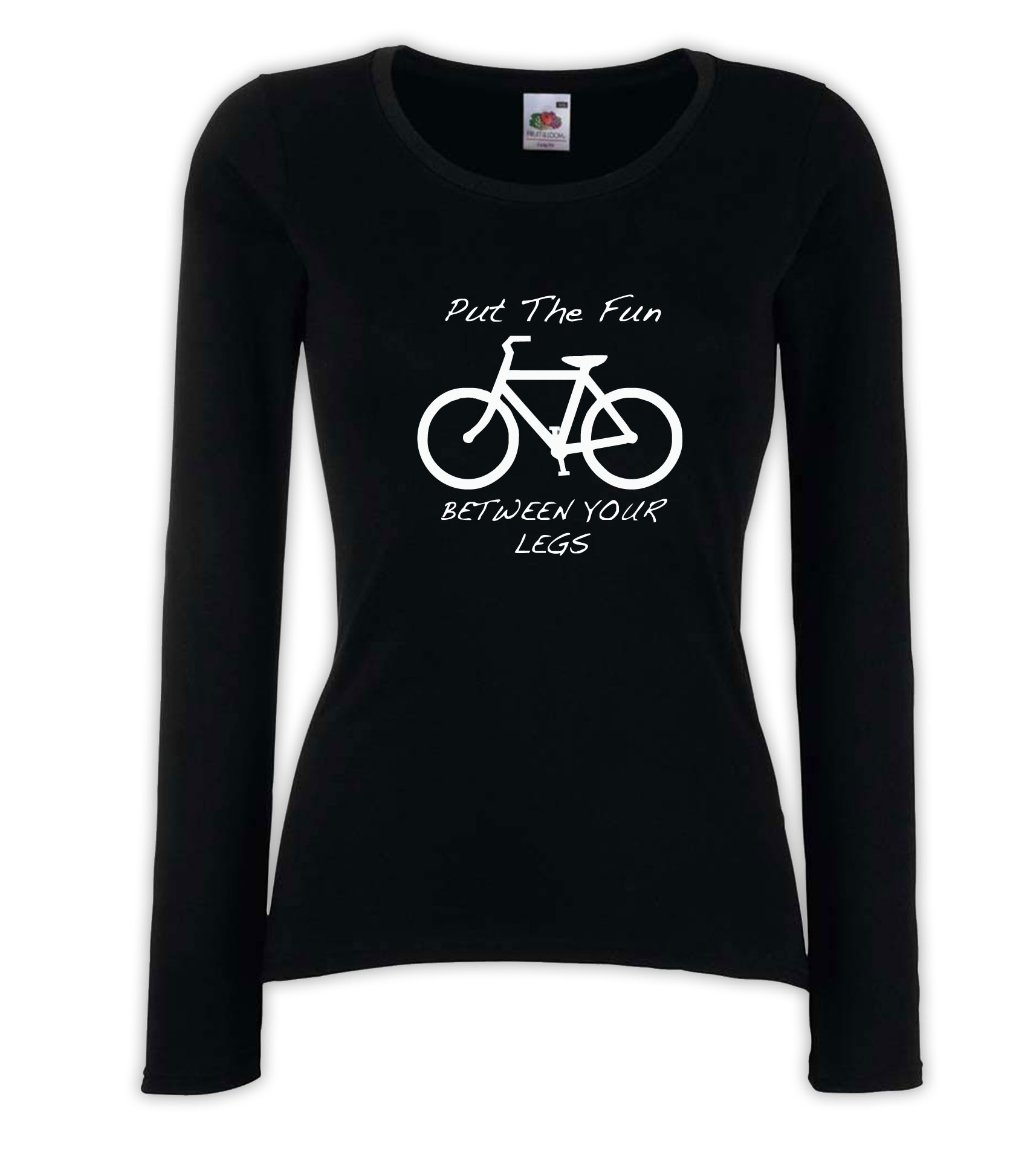 T-shirt manica lunga donna - J119 Put the fun between your legs Ciclismo Bicicletta 1 T-shirt manica lunga donna - J119 Put the fun between your legs Ciclismo Bicicletta