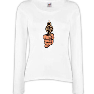 T-shirt manica lunga donna - J131 Vintage Guns, I want You ironic