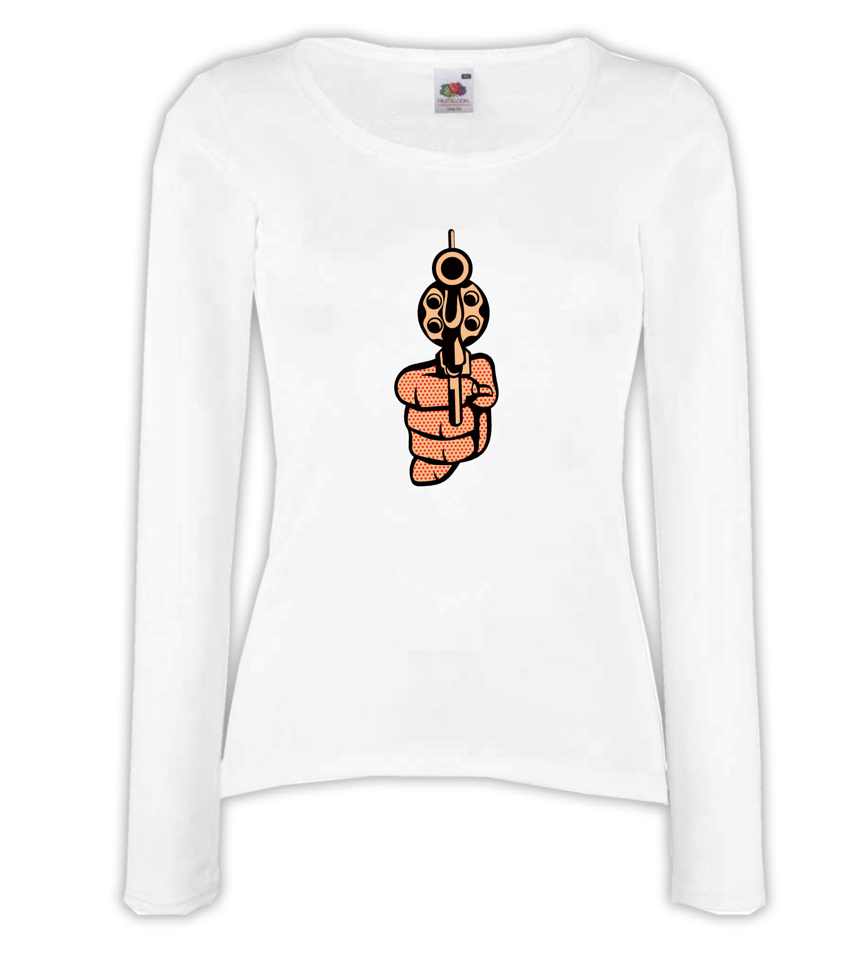 T-shirt manica lunga donna - J131 Vintage Guns, I want You ironic 1 T-shirt manica lunga donna - J131 Vintage Guns, I want You ironic