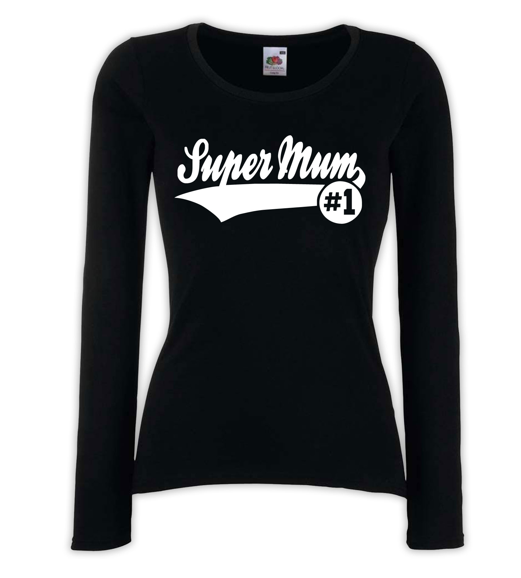 T-shirt manica lunga donna - J143 Super Mum #1 1 T-shirt manica lunga donna - J143 Super Mum #1